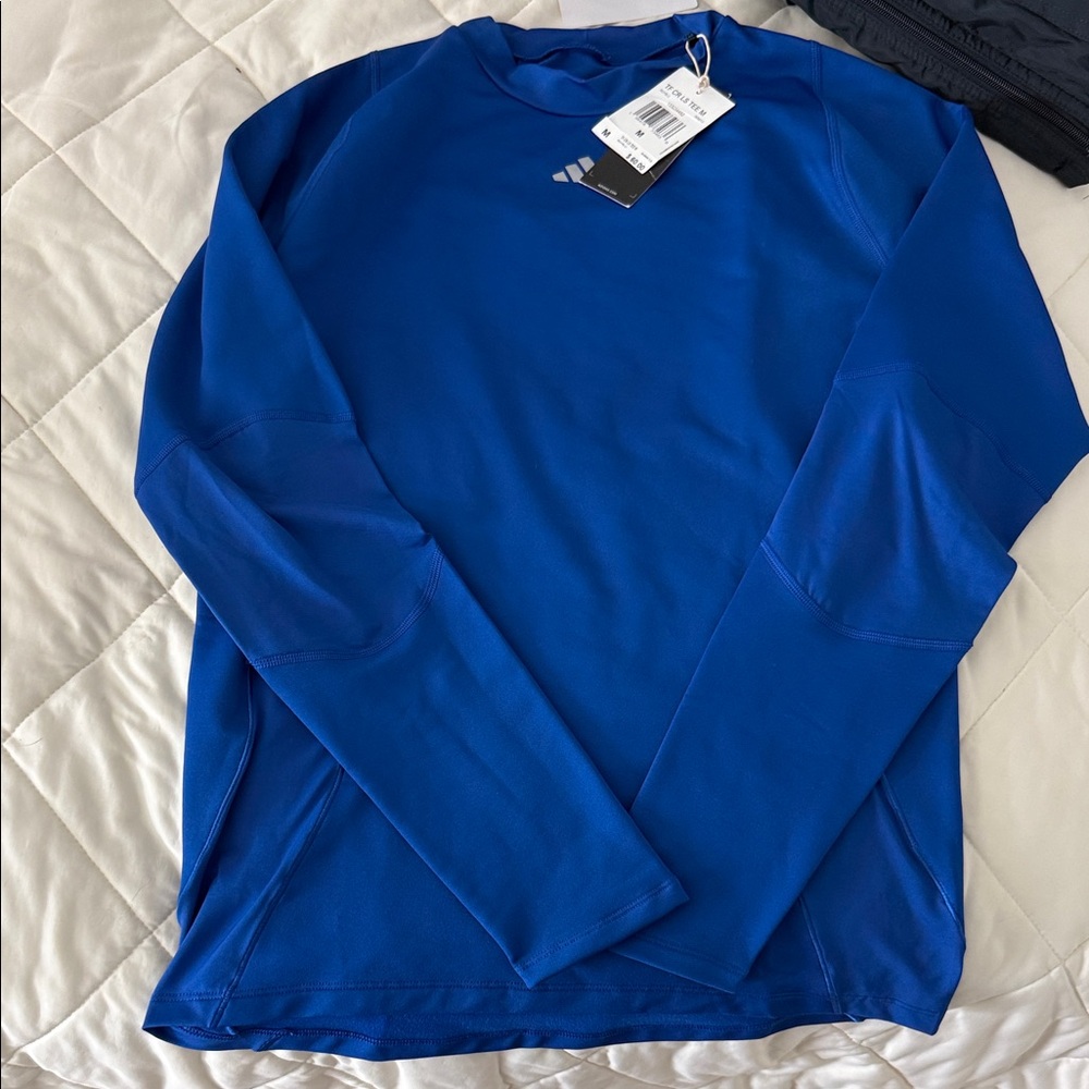 adidas Men's Long-Sleeve Athletic Shirt - Royal Blue